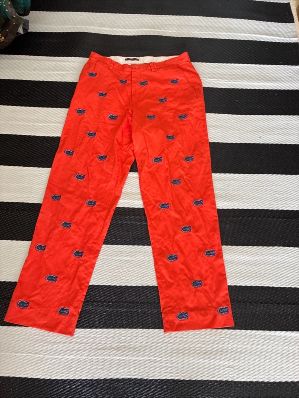 Penningtons Bright Red Embroidered Chinos